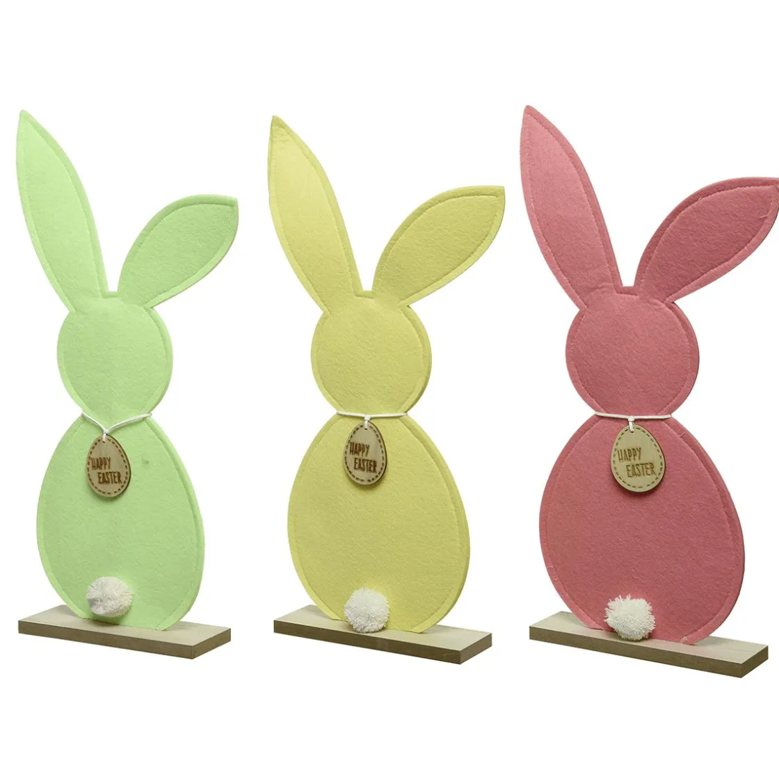 DecoWoerner Decoración De Pascua>3 Conejito De Pascua De Fieltro De Colores