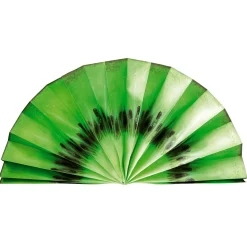 DecoWoerner Decoración De Verano>Abanico De Papel Con Motivo De Frutas Kiwi, Anchura 80 Cm