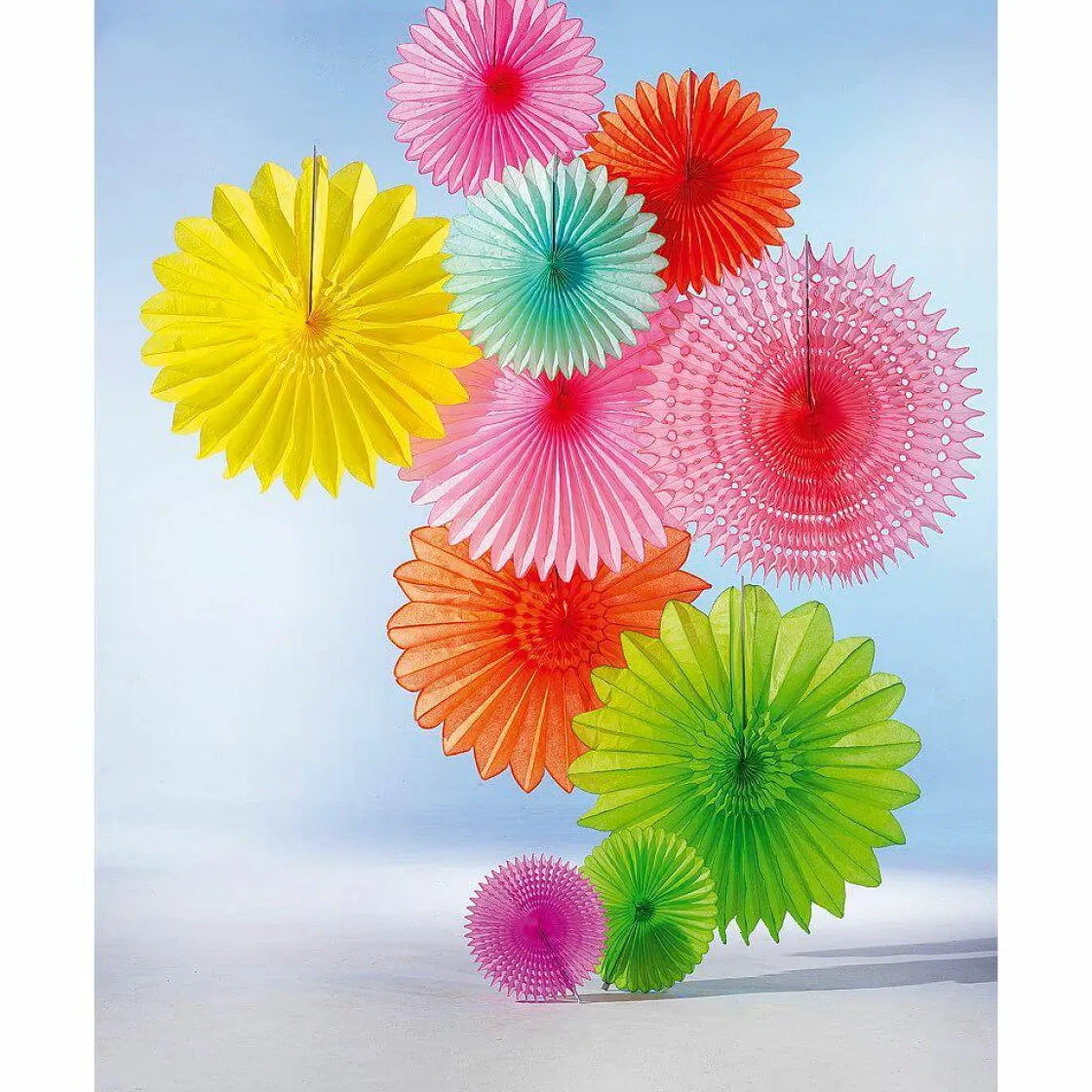 DecoWoerner Decoración Temática>Abanico Decorativo Ø 67 Cm Claro