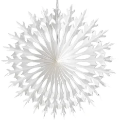 DecoWoerner Decoración Temática|Decoración De Invierno>Abanico Decorativo 50cmØ Papel Copo De Nieve B1