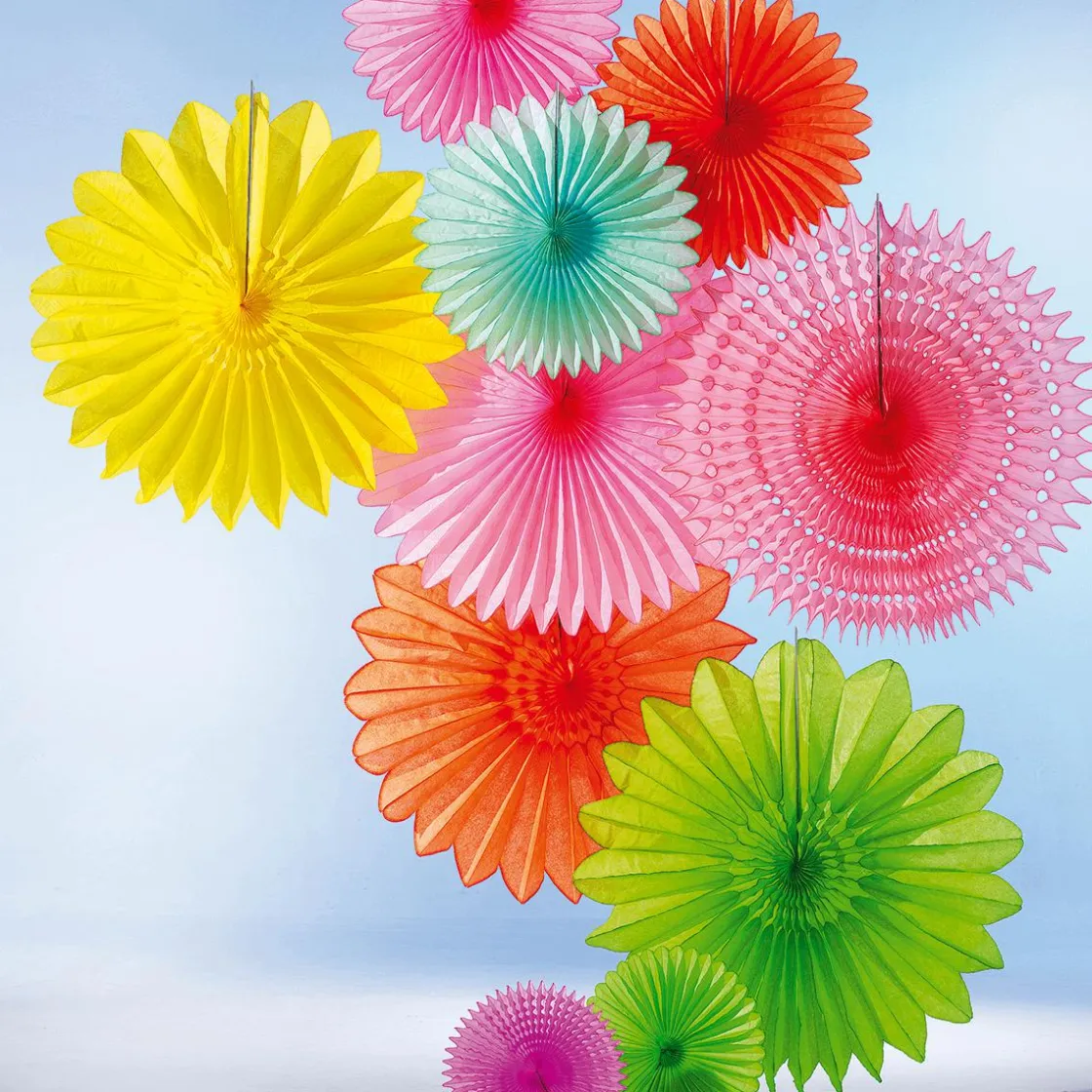 DecoWoerner Decoración Temática>Abanicos Decorativo Amarillo Ø 30 Cm