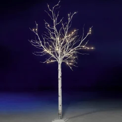 DecoWoerner Decoración De Invierno|Árboles Artificiales>Abedul Con LED, 210 Cm