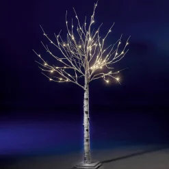 DecoWoerner Decoración De Invierno|Árboles Artificiales>Abedul Con LED, 120 Cm