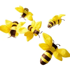 DecoWoerner Decoración De Animales|Decoración De Primavera>Abejas Decorativas 10-14 Cm, 5 Piezas