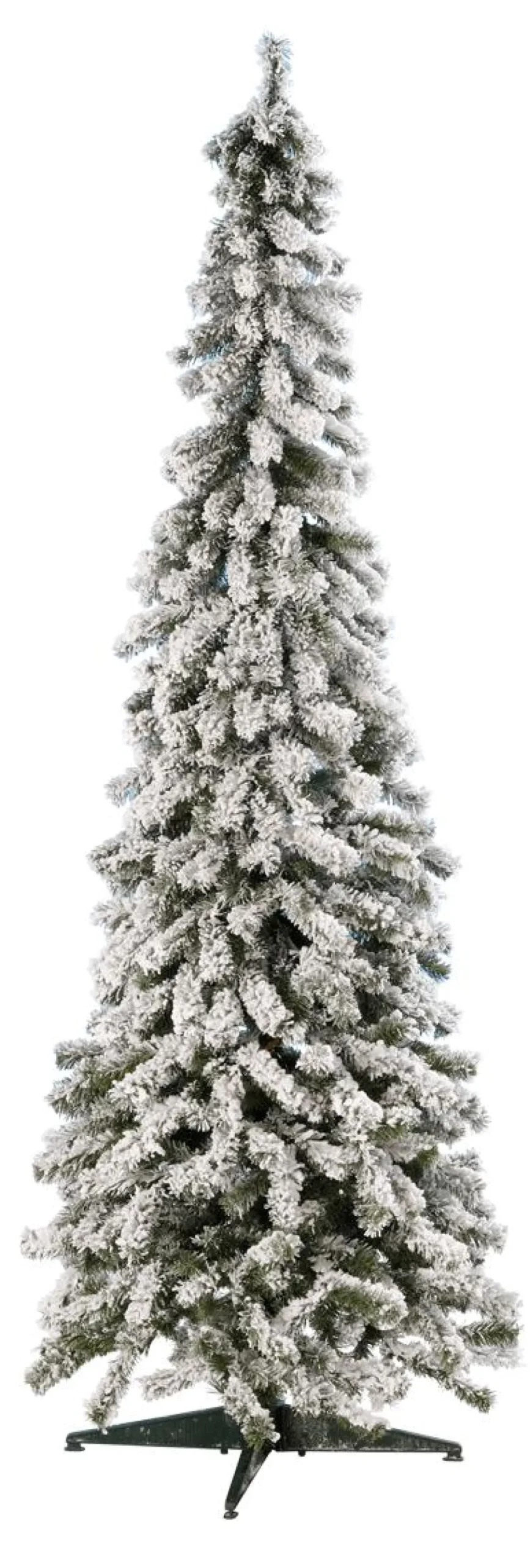 DecoWoerner Árboles De Navidad Artificiales>Abeto Artificial, Estrecho, Cubierto De Nieve 180 Cm