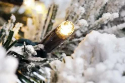 DecoWoerner Árboles De Navidad Artificiales>Abeto Artificial, Estrecho, Cubierto De Nieve Con LED 180 Cm