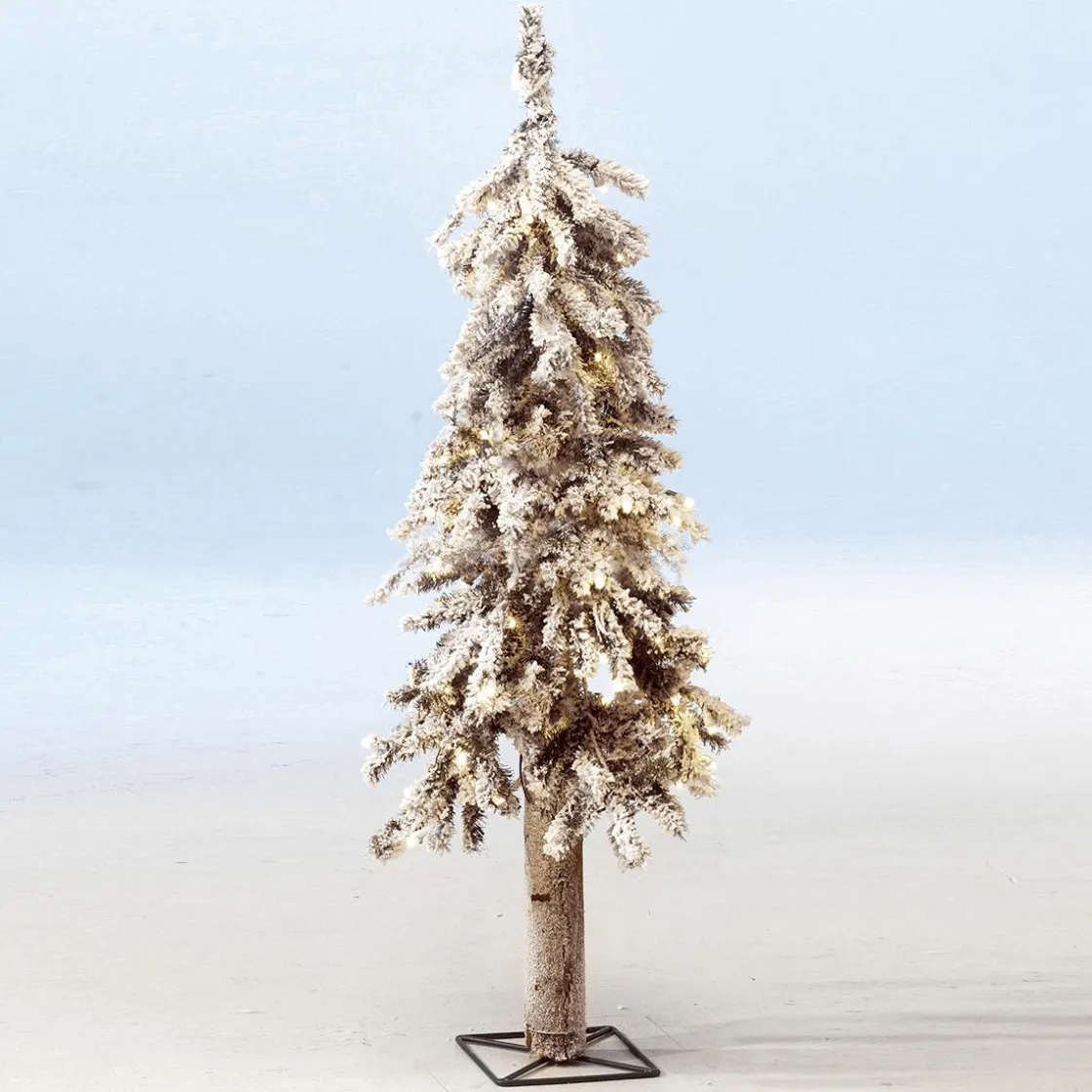 DecoWoerner Árboles De Mesa Y Ramas De Abeto|Árboles De Navidad Artificiales>Abeto Artificial Nevado Con LED 60 Cm