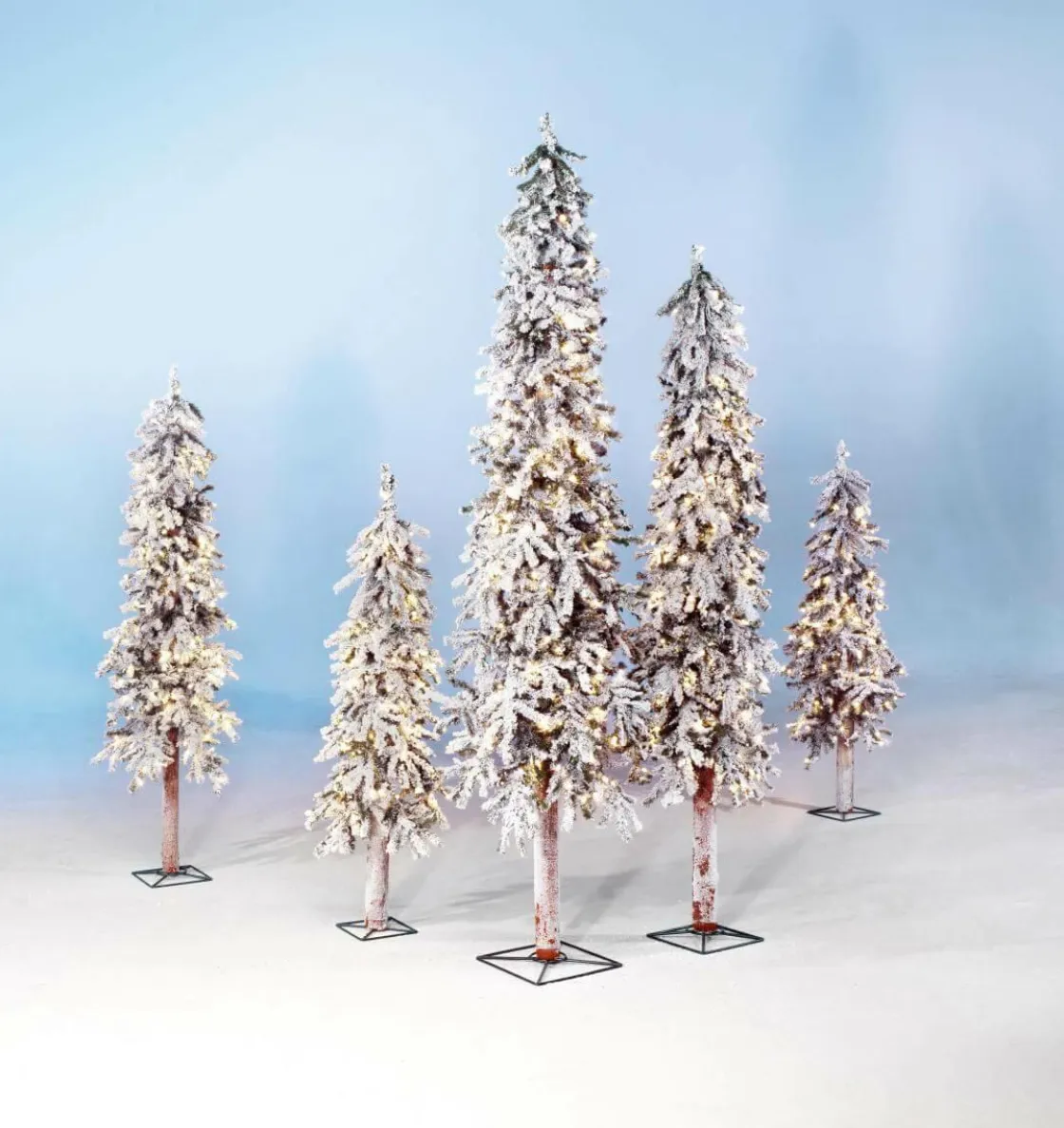 DecoWoerner Árboles De Mesa Y Ramas De Abeto|Árboles De Navidad Artificiales>Abeto Artificial Nevado Con LED 60 Cm