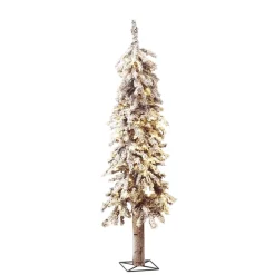DecoWoerner Árboles De Navidad Artificiales>Abeto Artificial Nevado Con LED 90 Cm