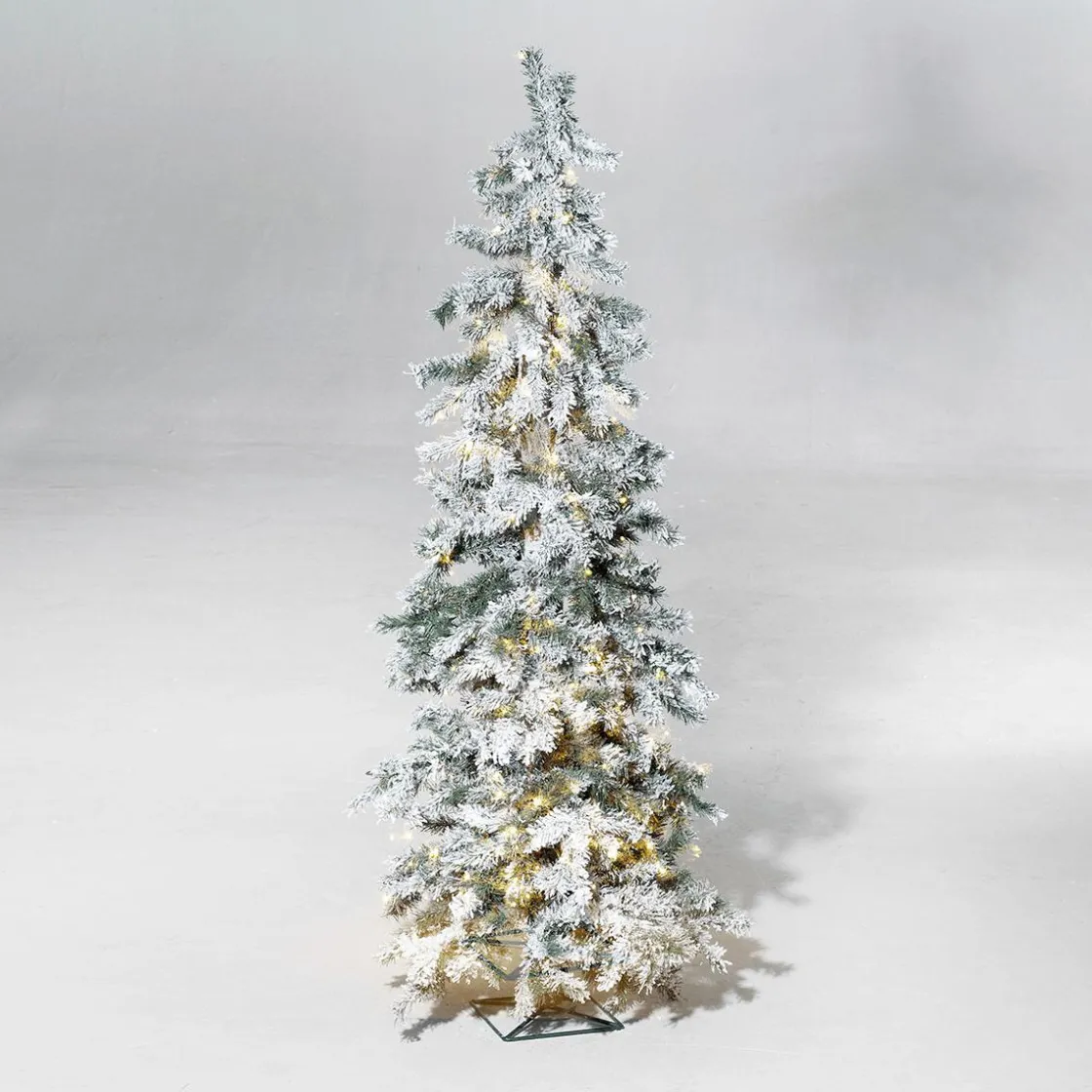 DecoWoerner Árboles De Navidad Artificiales>Abeto De Invierno, Abeto Artificial De Luvi Con Nieve Con Luz LED, 160 Cm