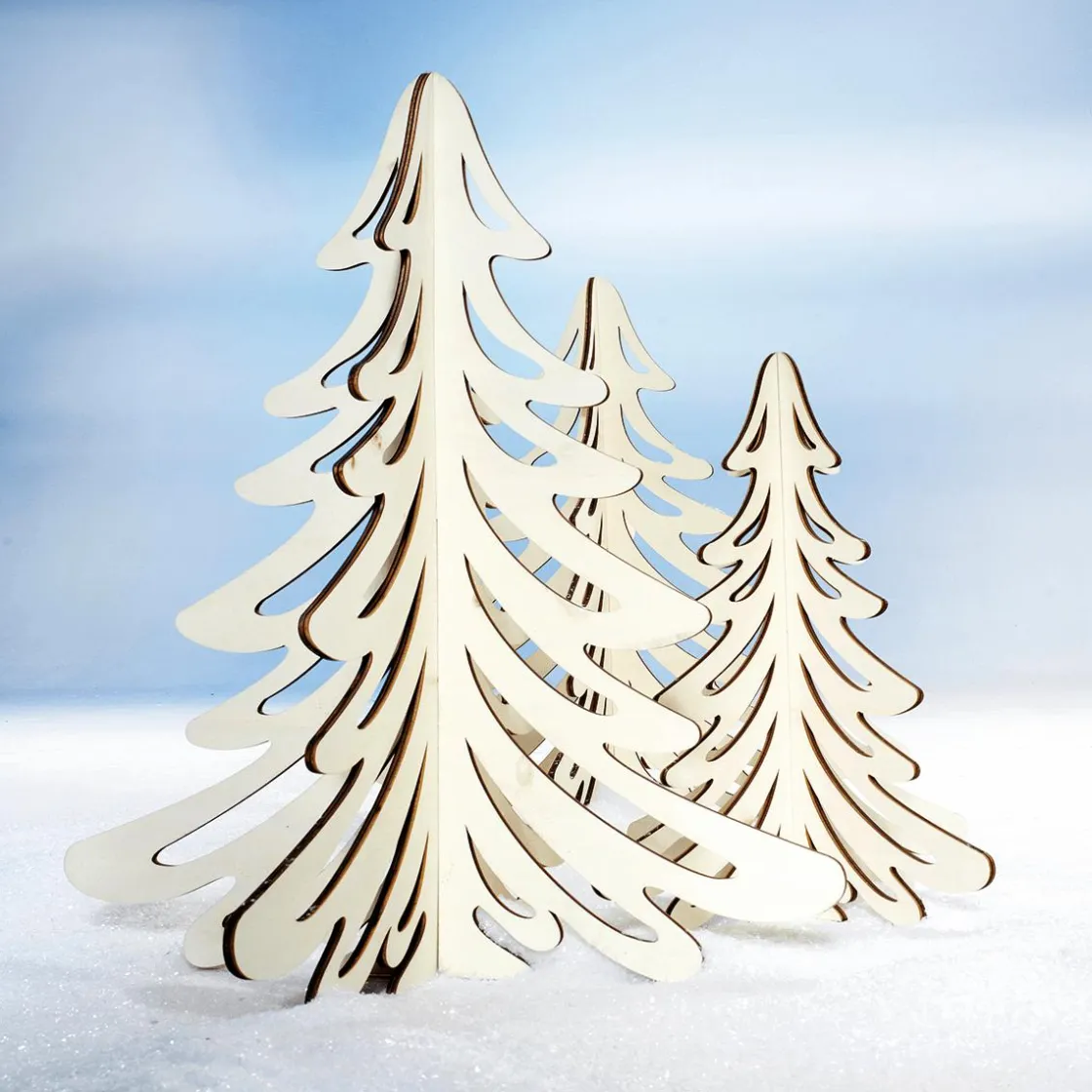DecoWoerner Decoración Natural|Figuras De Navidad>Abeto De Madera, 60 Cm De Altura