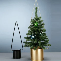 DecoWoerner Figuras De Navidad>Abeto De Metal Con Maceta, 55 Cm De Altura