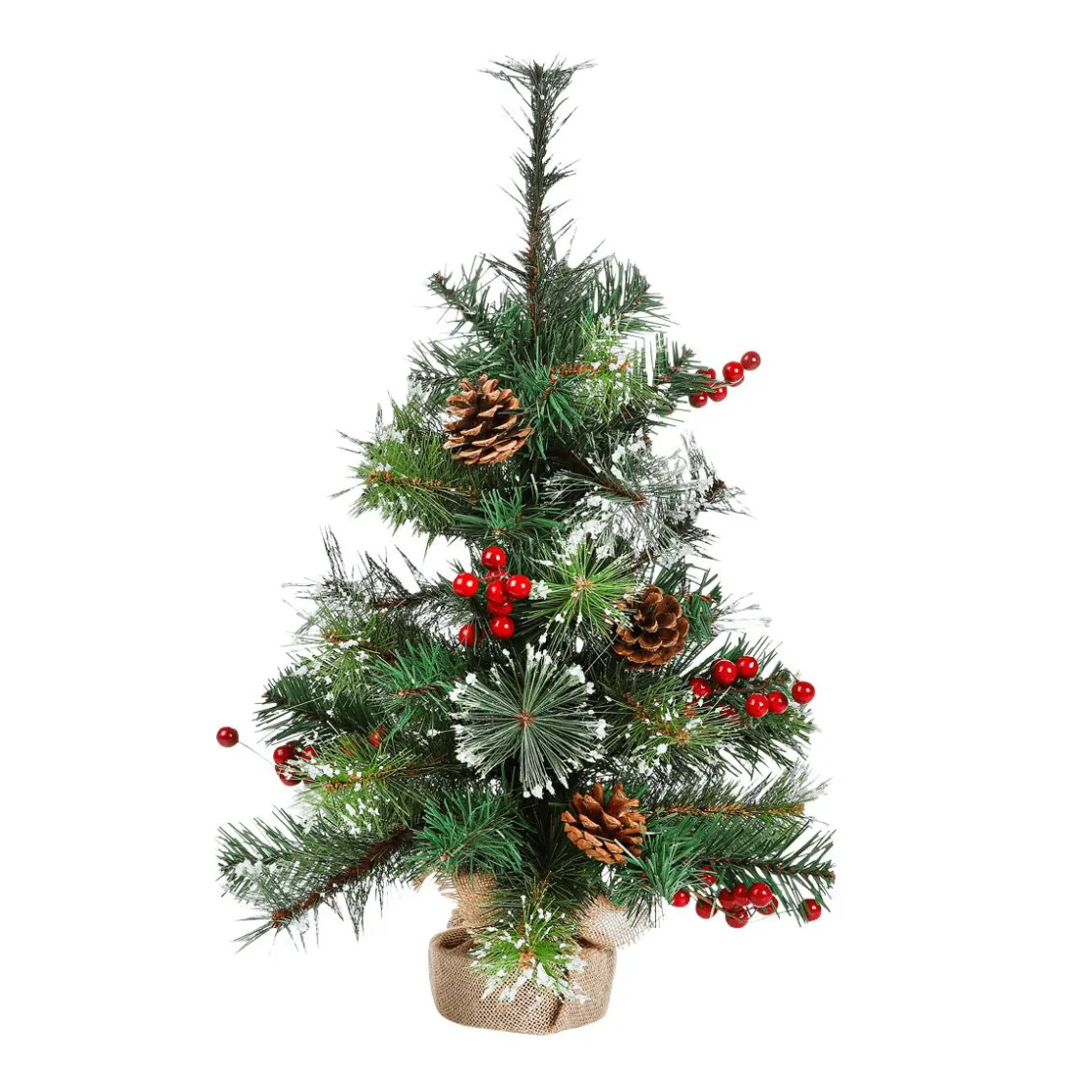 DecoWoerner Árboles De Mesa Y Ramas De Abeto>Abeto Decorativo De 60 Cm En Bolsa De Yute