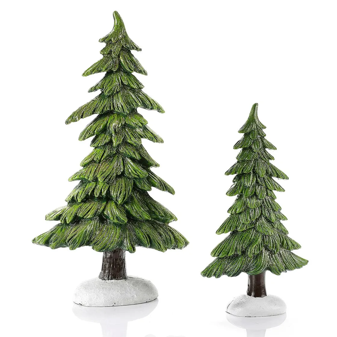 DecoWoerner Figuras De Navidad>Abeto Decorativo De Piedra Fundida, 30 Cm De Altura