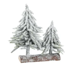 DecoWoerner Decoración De Invierno|Árboles De Mesa Y Ramas De Abeto>Abeto- Stand 16 X 28 Cm Nevado