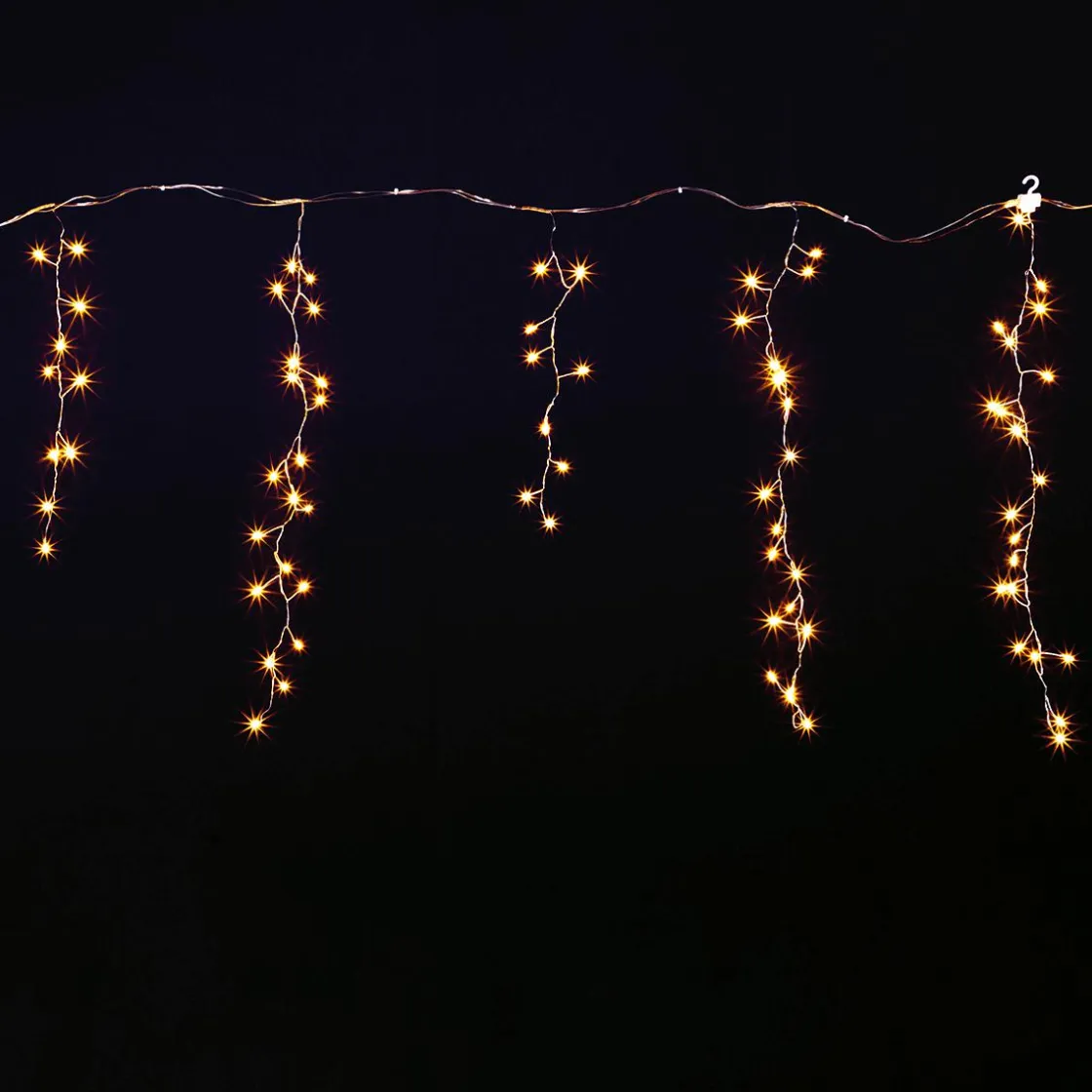 DecoWoerner Luces De Navidad>Alambre LED Icicle Light "Fuegos Artificiales", Cortina De Luces Anchura 385 Cm