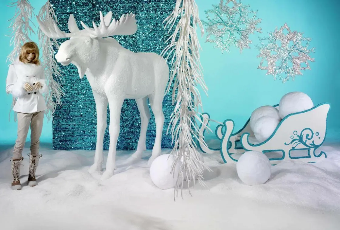 DecoWoerner Decoración De Animales|Decoración Navideña Xxl>Alce Decorativo Altura 210 Cm,