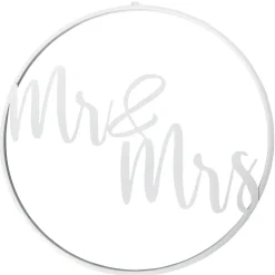 DecoWoerner Decoración Temática>Anillo De Decoración Mr&Mrs Ø 50 Cm