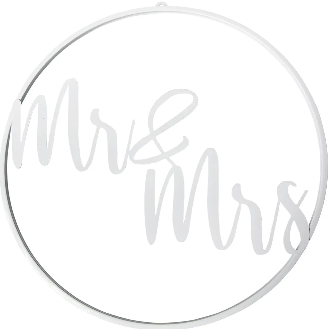 DecoWoerner Decoración Temática>Anillo De Decoración Mr&Mrs Ø 50 Cm