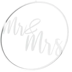 DecoWoerner Decoración Temática>Anillo De Decoración Mr&Mrs Ø 50 Cm