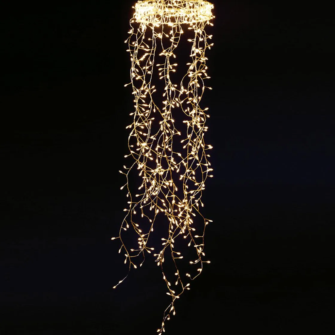 DecoWoerner Luces De Navidad>Anillo De Luces De Alambre "Fuegos Artificiales", Longitud 60 Cm, Ø 20 Cm