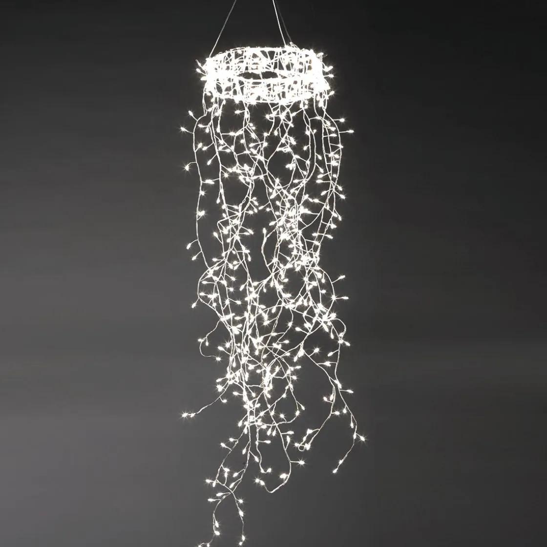 DecoWoerner Luces De Navidad>Anillo De Luces De Alambre "Fuegos Artificiales", Longitud 185 Cm, Ø 30 Cm