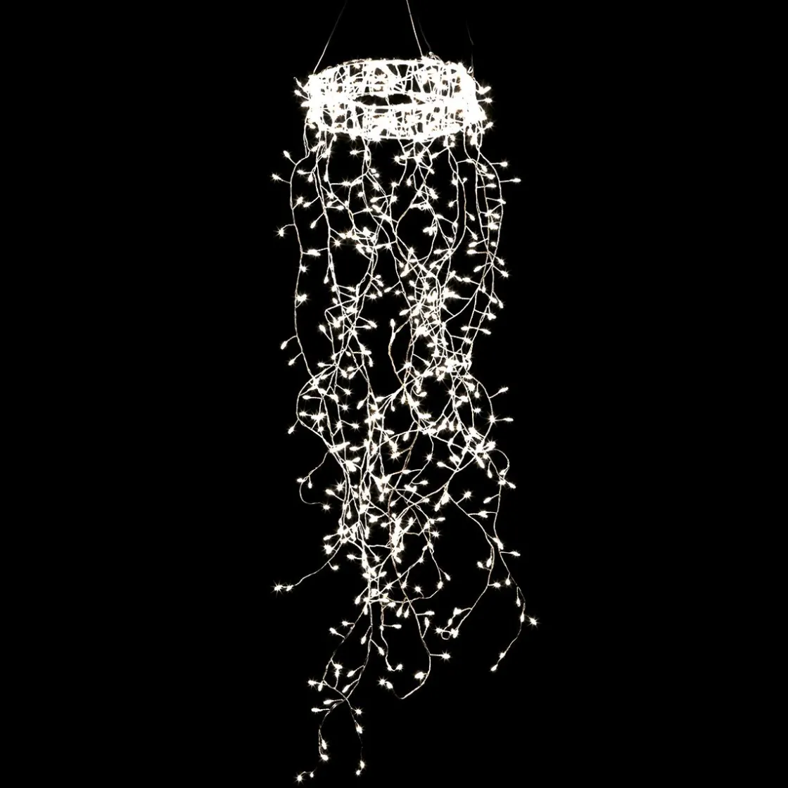 DecoWoerner Luces De Navidad>Anillo De Luces De Alambre "Fuegos Artificiales", Longitud 185 Cm, Ø 30 Cm