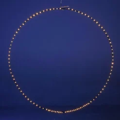 DecoWoerner Decoración Navideña Xxl|Luces De Navidad>Anillo De Luces LED Para Exteriores, LED Cálido, Ø 100 Cm