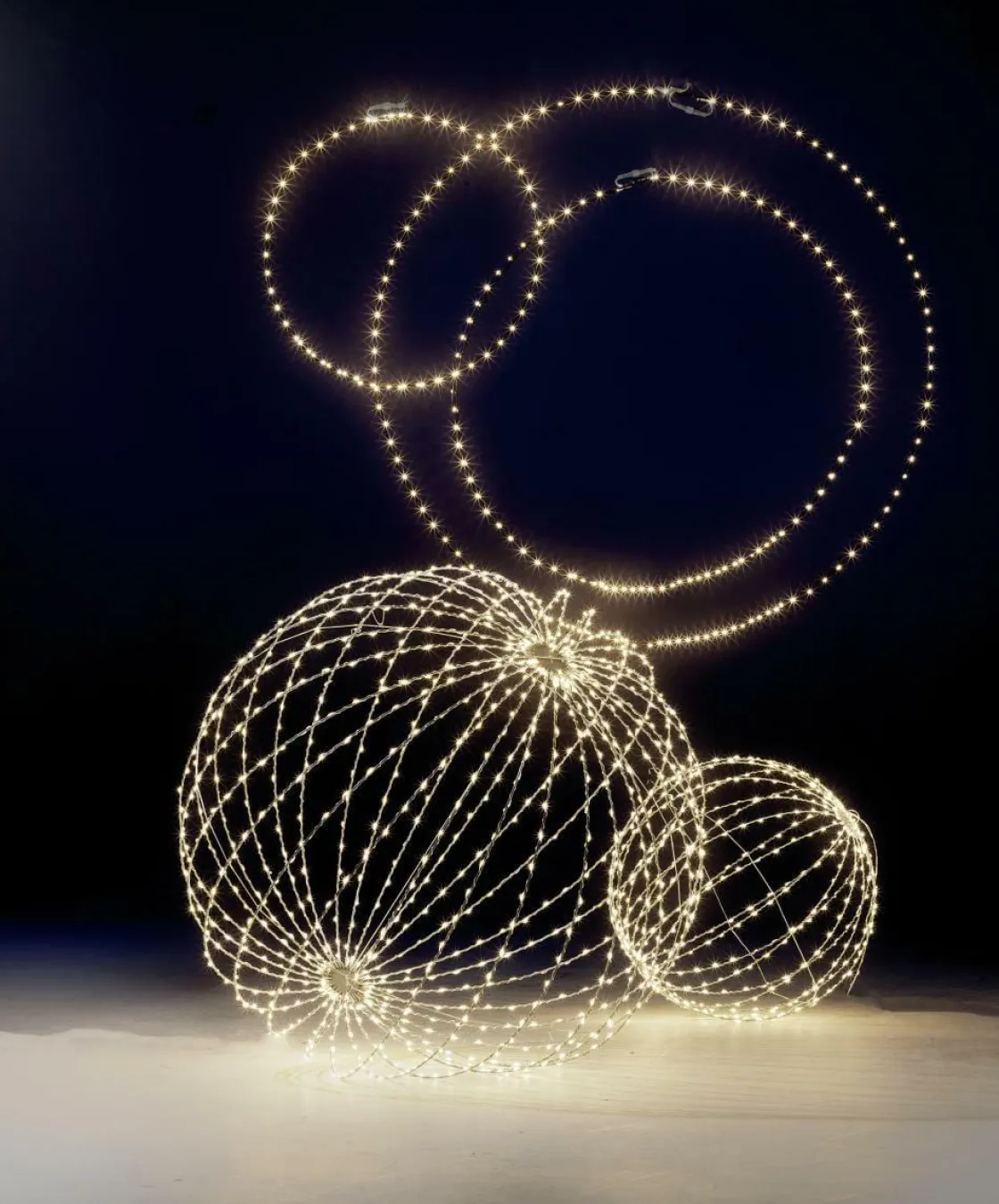 DecoWoerner Decoración Navideña Xxl|Luces De Navidad>Anillo De Luces LED Para Exteriores, LED Cálido, Ø 100 Cm