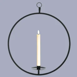 DecoWoerner Ayudas Y Herramientas De Decoración>Anillo De Metal Con Portavelas, 38,5 Cm Ø