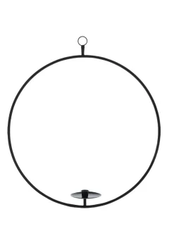 DecoWoerner Ayudas Y Herramientas De Decoración>Anillo De Metal Con Portavelas, 52,5 Cm Ø