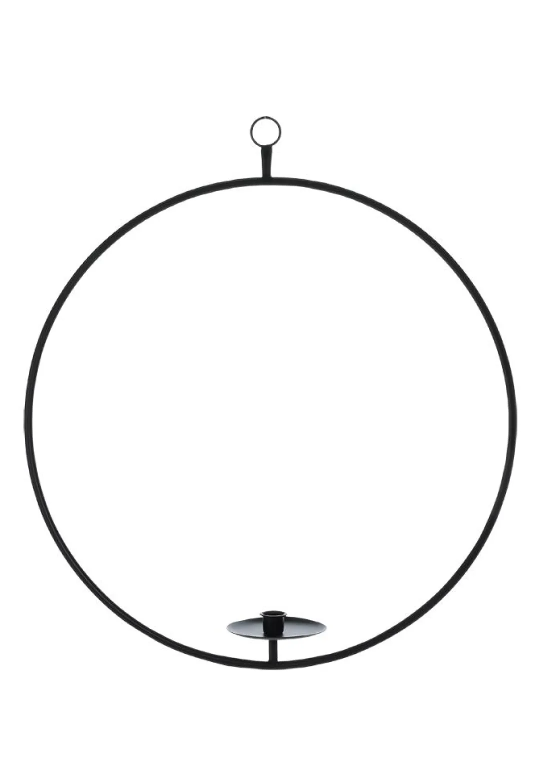 DecoWoerner Ayudas Y Herramientas De Decoración>Anillo De Metal Con Portavelas, 52,5 Cm Ø