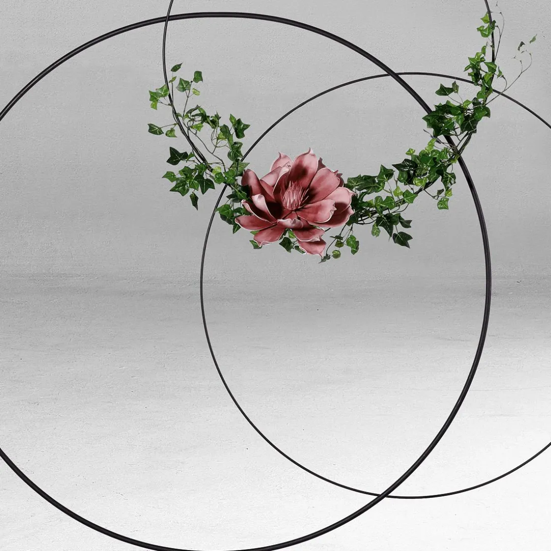 DecoWoerner Ayudas Y Herramientas De Decoración|Decoración De Otoño>Anillo Decorativo De Metal, Ø 100 Cm