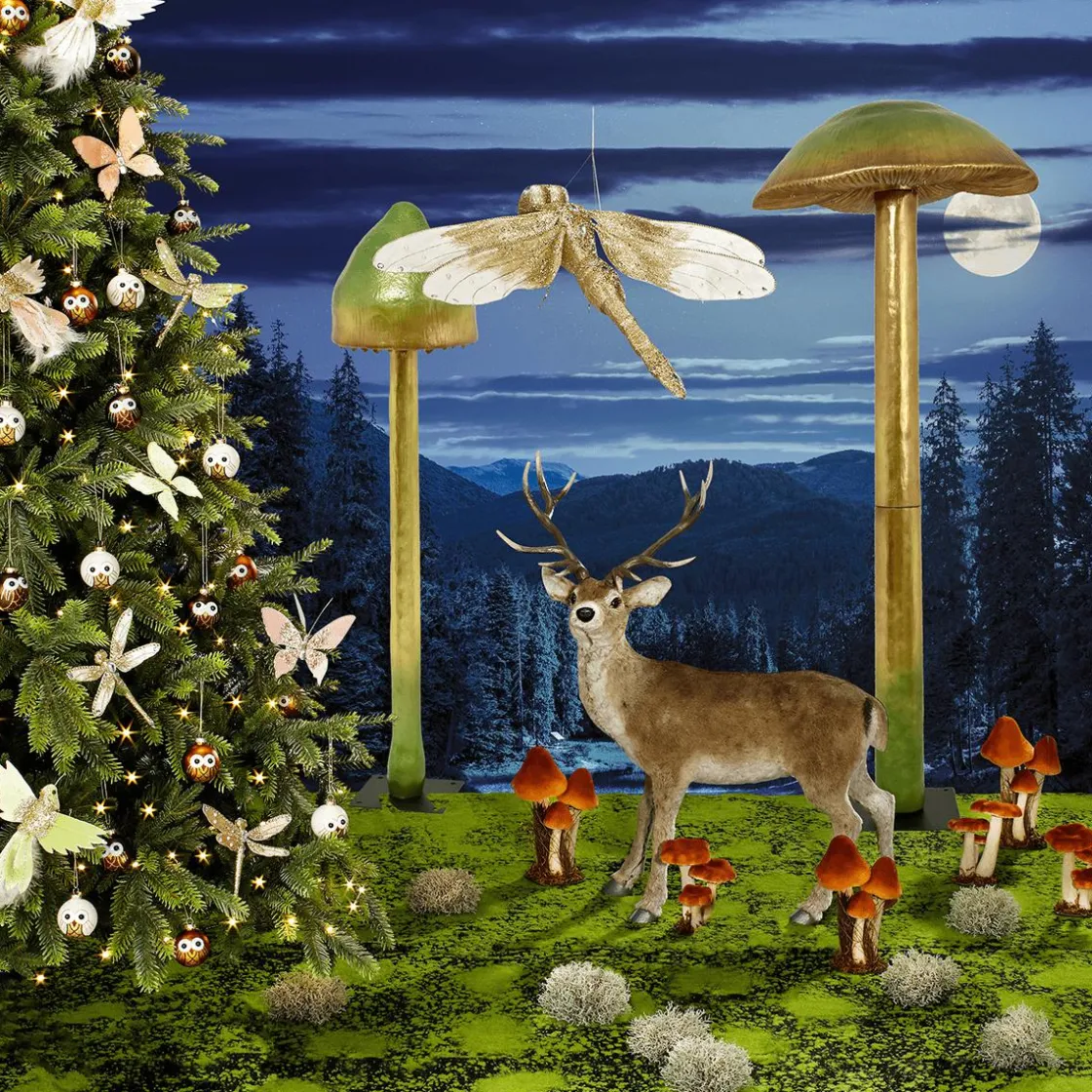 DecoWoerner Decoración De Animales|Decoración De Otoño>Animal Decorativo De Ciervo Con Cornamenta 83 X 40 X 90 Cm (largo X Ancho X Alto)