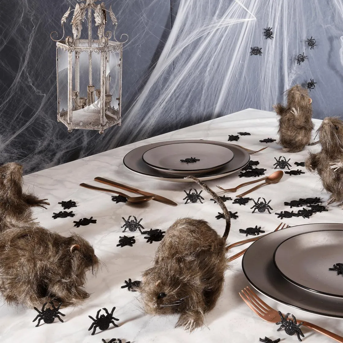 DecoWoerner Decoración De Animales|Decoración Dispersa>Arañas Decorativas Con Purpurina 72 Unidades En