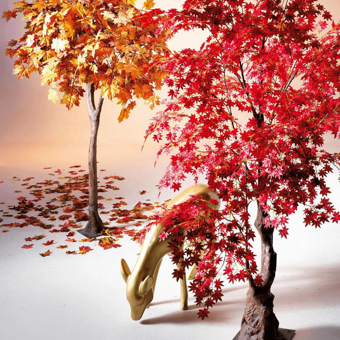 DecoWoerner Decoración De Otoño|Árboles Artificiales>Arce Artificial árbol De Otoño, 240 Cm