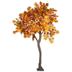 DecoWoerner Decoración De Otoño|Árboles Artificiales>Arce Artificial árbol De Otoño -amarillo, 270 Cm