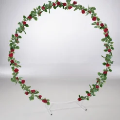 DecoWoerner Ayudas Y Herramientas De Decoración|Decoración Temática>Arco De Boda Dorado Redondo Arco De Metal 200 Cm