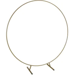 DecoWoerner Ayudas Y Herramientas De Decoración|Decoración Temática>Arco De Boda Dorado Redondo Arco De Metal 200 Cm
