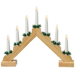 DecoWoerner Figuras De Navidad|Luces De Navidad>Arco De Velas LED Blanco Cálido