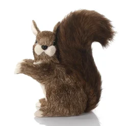 DecoWoerner Decoración De Animales|Decoración De Otoño>Ardilla De Sisal Decorativa Con Cola Tupida 23 Cm