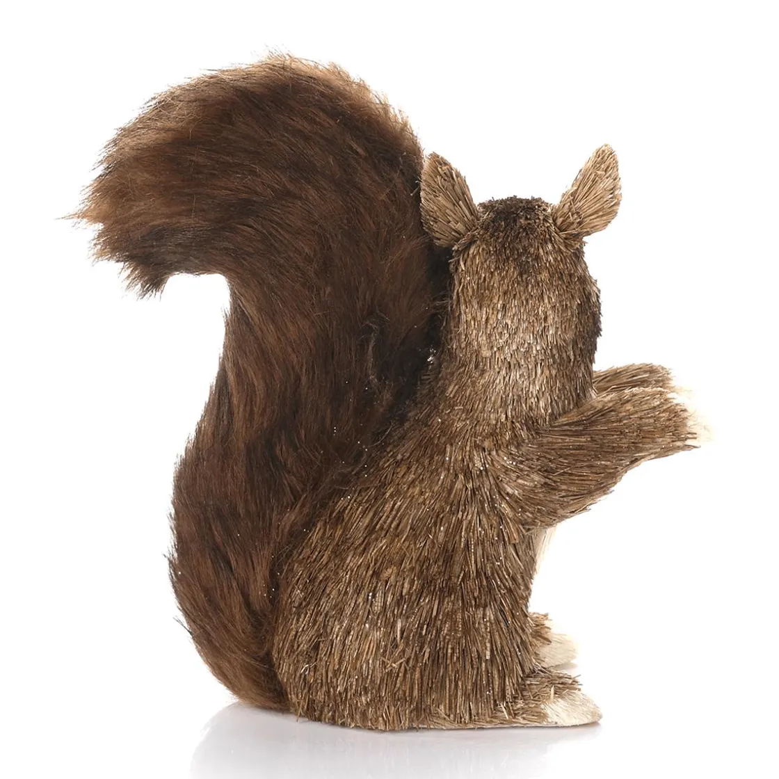 DecoWoerner Decoración De Animales|Decoración De Otoño>Ardilla De Sisal Decorativa Con Cola Tupida 23 Cm