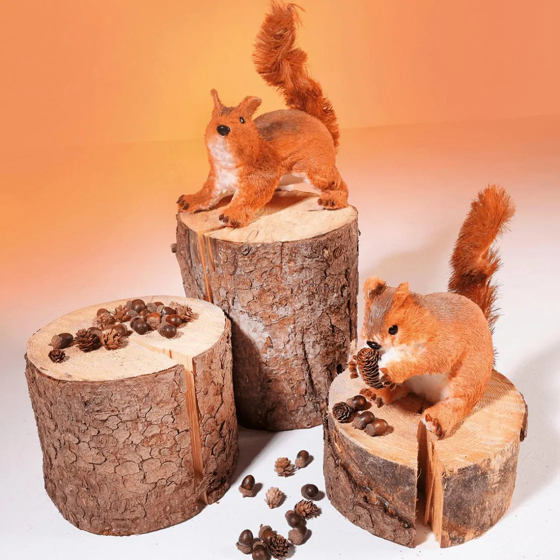 DecoWoerner Decoración De Animales|Decoración De Otoño>Ardilla Decorativa Altura 28 Cm