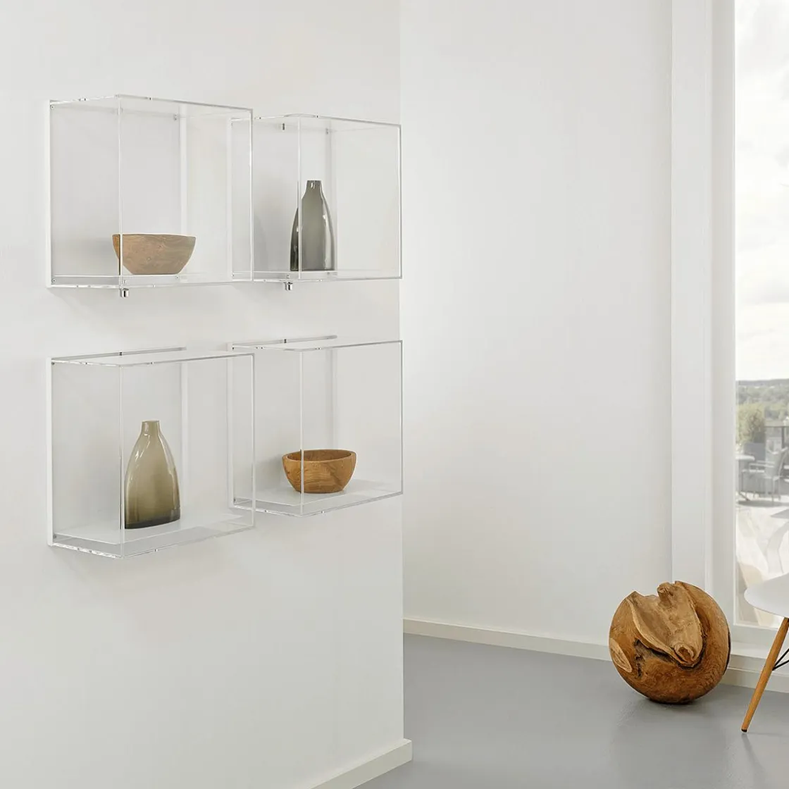 DecoWoerner Expositores Para Tiendas>Armario De Pared Para Exposiciones 42 X 42 X 25 Cm