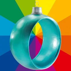 DecoWoerner Decoración Navideña Xxl>Aro De Bolas De Navidad 110 Cm