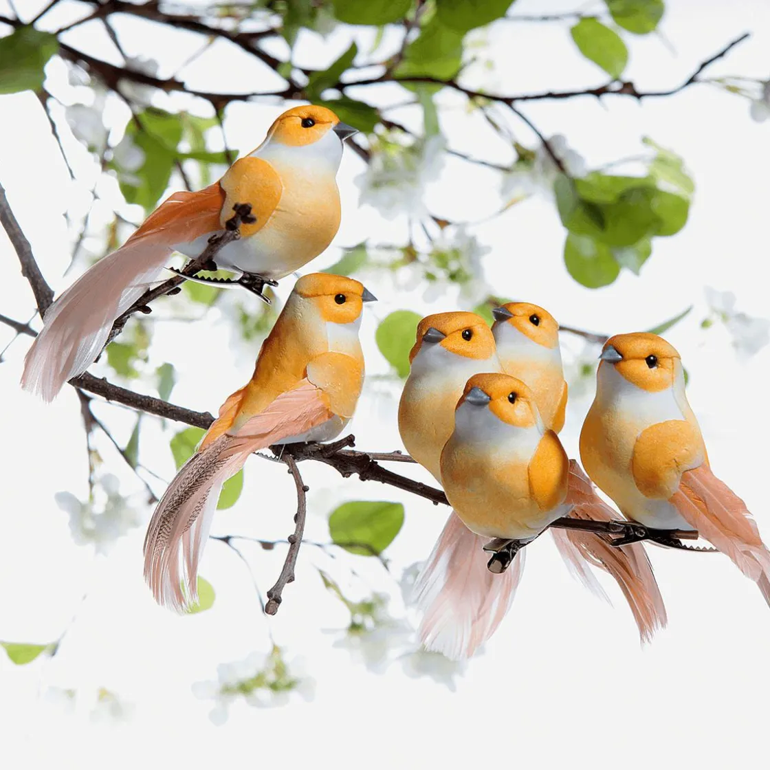 DecoWoerner Decoración De Animales|Decoración De Primavera>Aves Decorativas, Color , 10 Cm, 6 Piezas