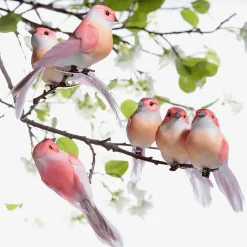 DecoWoerner Decoración De Animales|Decoración De Primavera>Aves Decorativas, Color , 10 Cm, 6 Piezas