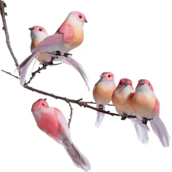 DecoWoerner Decoración De Animales|Decoración De Primavera>Aves Decorativas, Color , 10 Cm, 6 Piezas