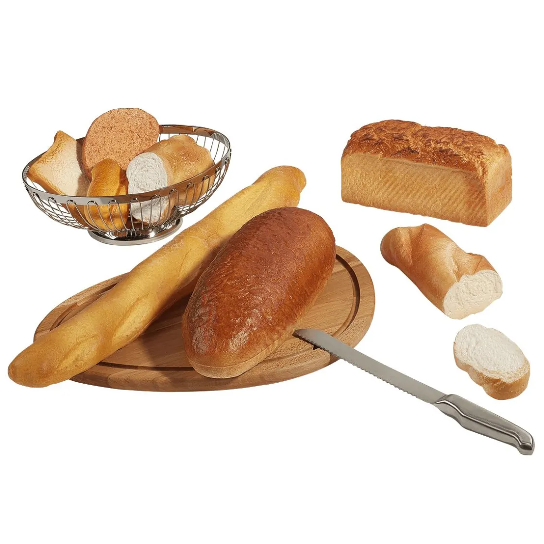 DecoWoerner Pan Y Pastel>Baguette Alimento De Imitación 58 Cm