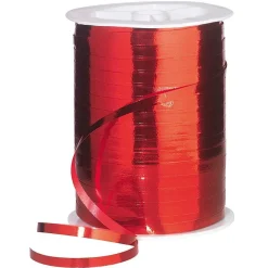 DecoWoerner Cintas De Regalo>Banda Metálica Brillante, Anchura 5 Mm, Roja